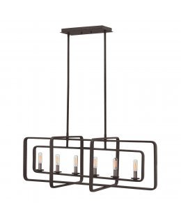 Hinkley  4815DZ Quentin Rectangular 36 INCH Linear Chandelier